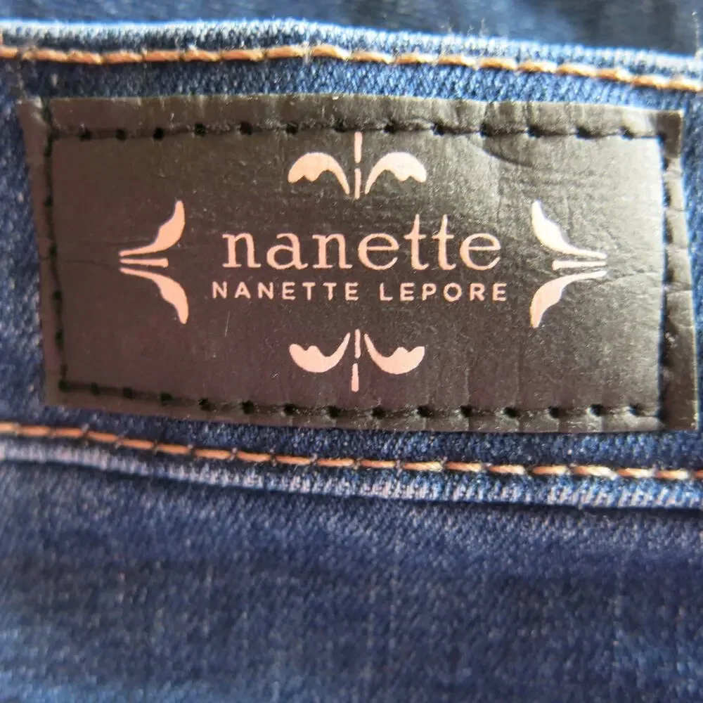 Nanette Lepore Belle High Rise Slim Straight Jeans *NWT* Size 22 Women Blue Plus